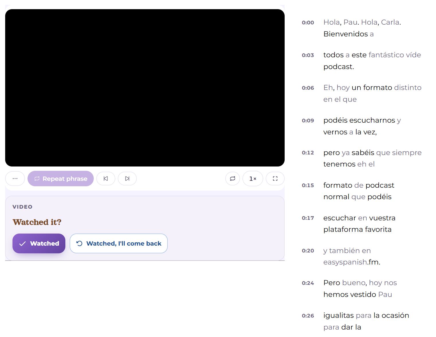 A video