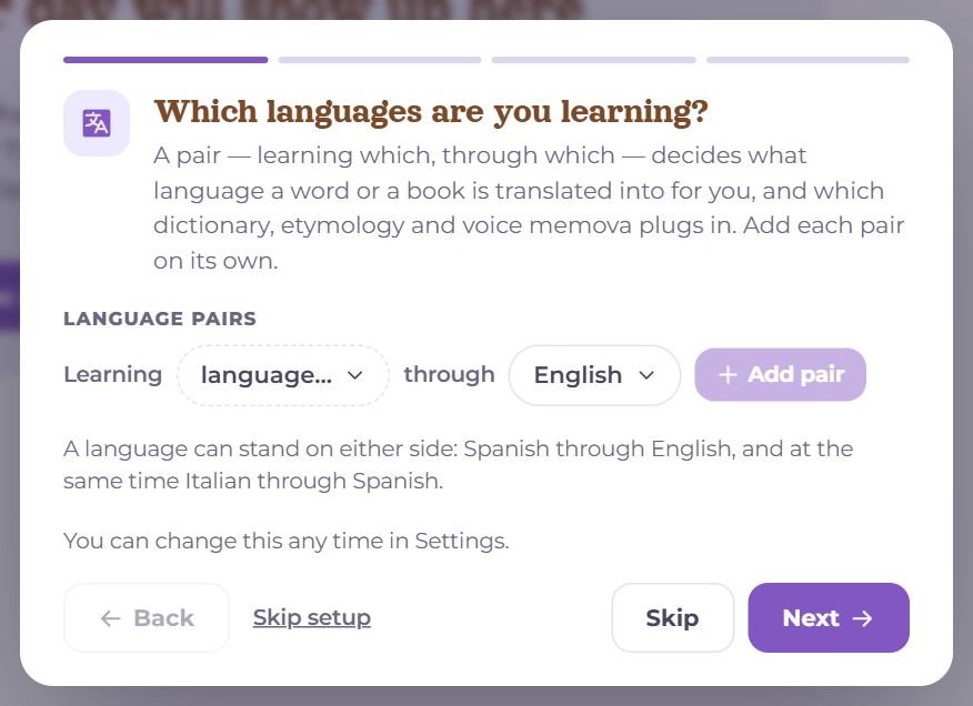 Language pairs