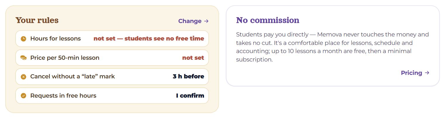 “Your rules” and “No commission”