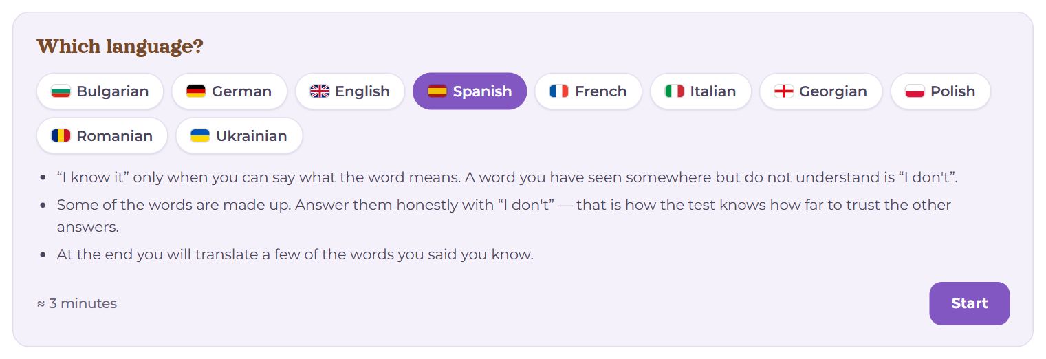Choosing a language, and the rules