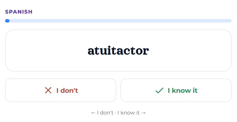 A word: known or not