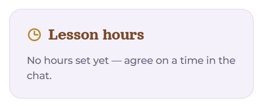 Lesson hours