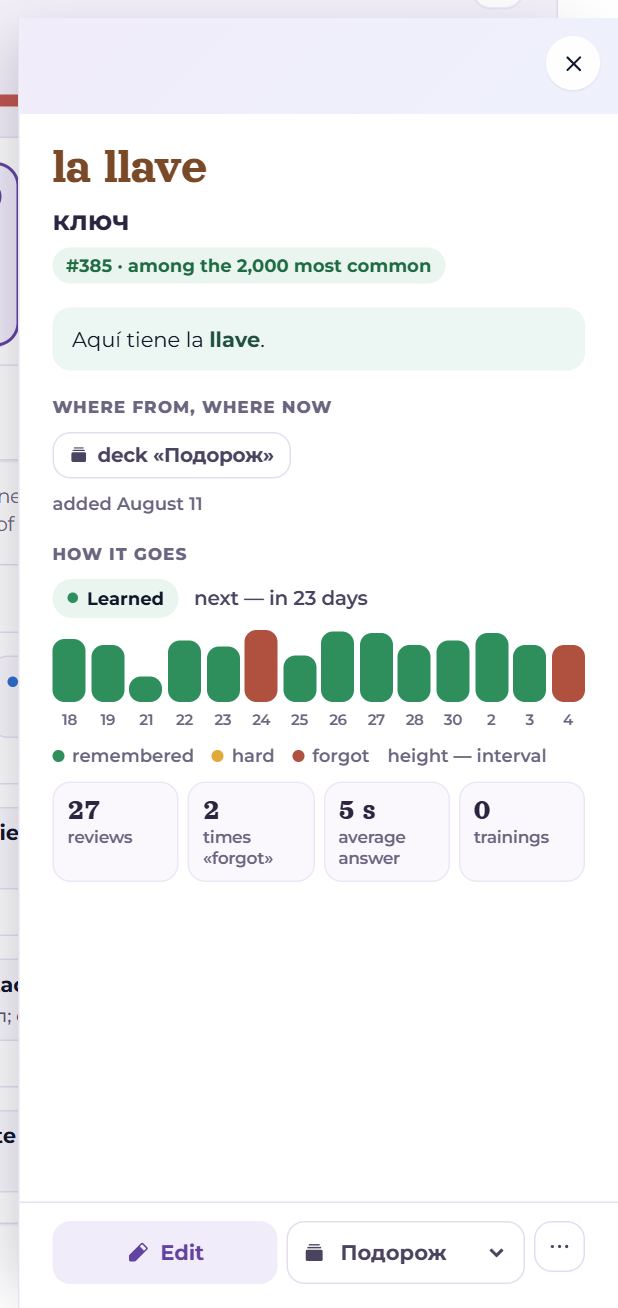 Word card