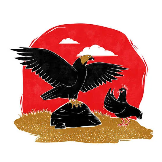 Henne und Adler