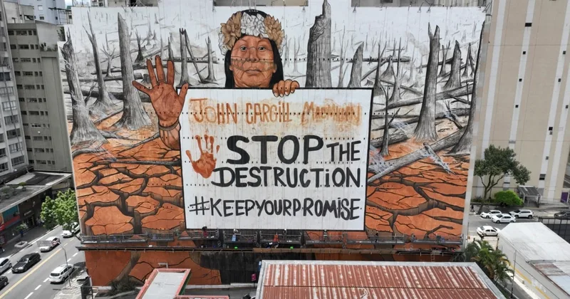 Brazilian Artist’s Mural Shows Climate Disasters