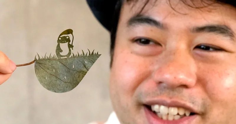 Japanese Artist Finds Peace in Cutting Leaves